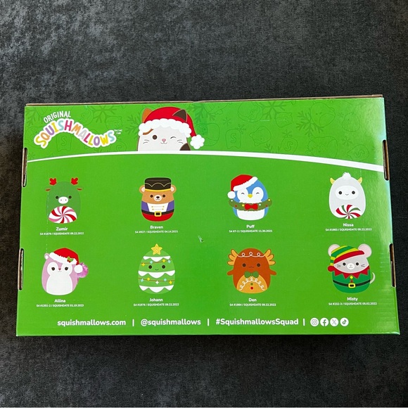 NIB Squishmallows 4-inch Ornament Plush 8-pack Holiday Assorted - Picture 4 of 7